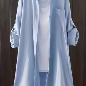 Plus Size Women Breathable Blouse Indian Shirt New Popular Loose Casual Fashion Simple Solid Female Long Sleeved Top Of Clothing