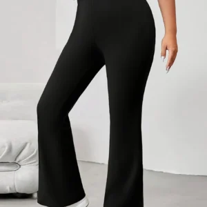 2024 summer new women's plus-size British street style fashion style pleated design flared pants