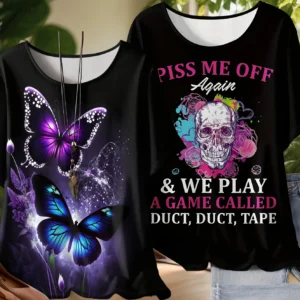 Summer 2025 Plus Size Women Casual Round Neck Short Sleeved T-shirt with Colorful Butterfly Print Creative Printing Quick Drying