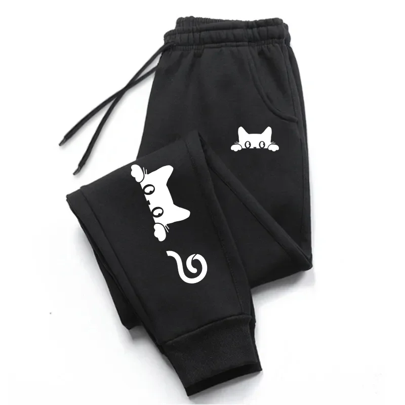 Cute Cat Printed Womens Sweatpants Daily Casual Fashion Trousers Sports Jogging Sweat Woman Pants Outdoors Street Hot Sale Pants - Image 3