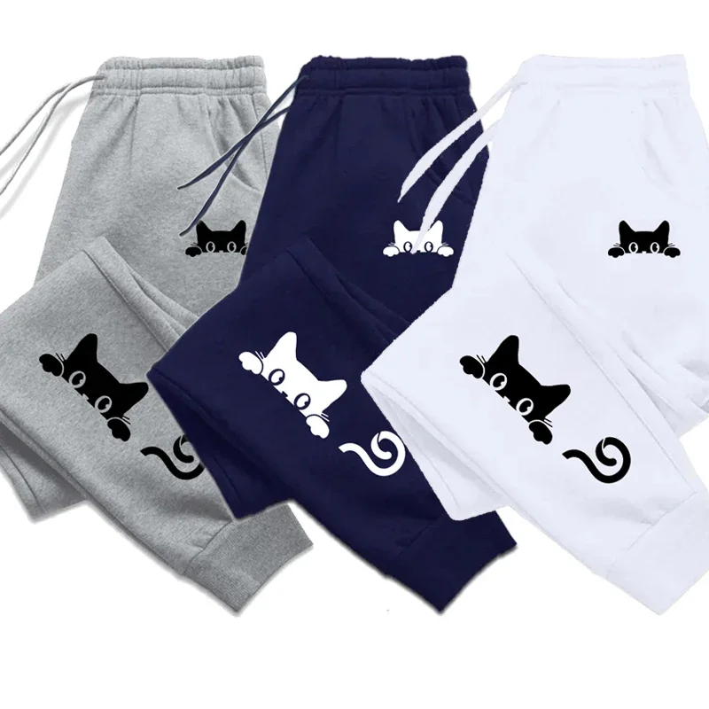 Cute Cat Printed Womens Sweatpants Daily Casual Fashion Trousers Sports Jogging Sweat Woman Pants Outdoors Street Hot Sale Pants - Image 5